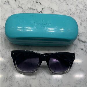 Kate Spade Black Sunglasses with Teal Case